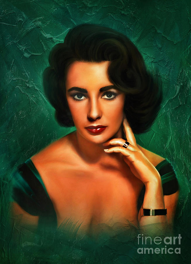 Elizabeth Taylor. #2 Digital Art by Andrzej Szczerski