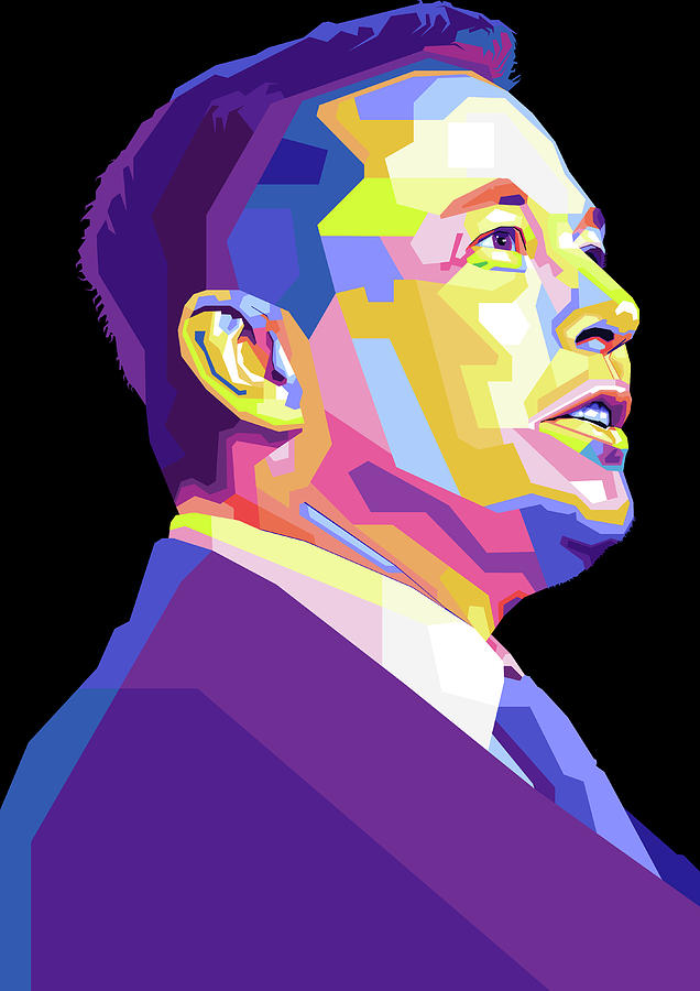 Elon Musk Wpap Pop Art Digital Art by NganTHREE Art | Fine Art America