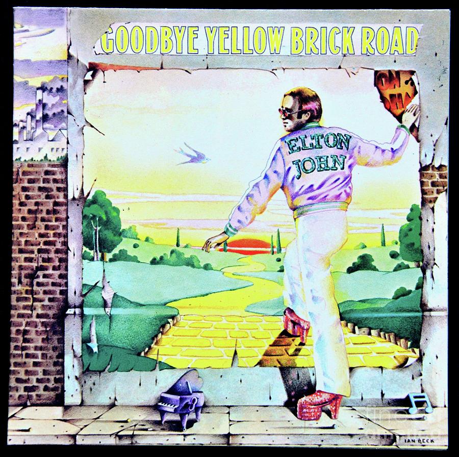 Elton Johns Goodbye Yellow Brick Road album cover #1 Photograph by David Lee Thompson