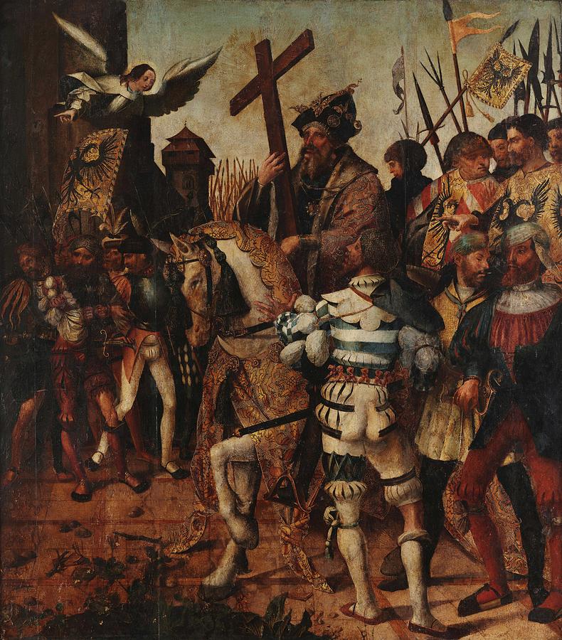 Emperor Heraclius Bearing The Holy Cross Painting By Crist V O De