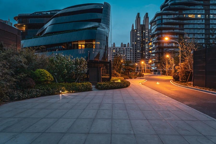 Empty road in residential district #1 Photograph by Liyao Xie