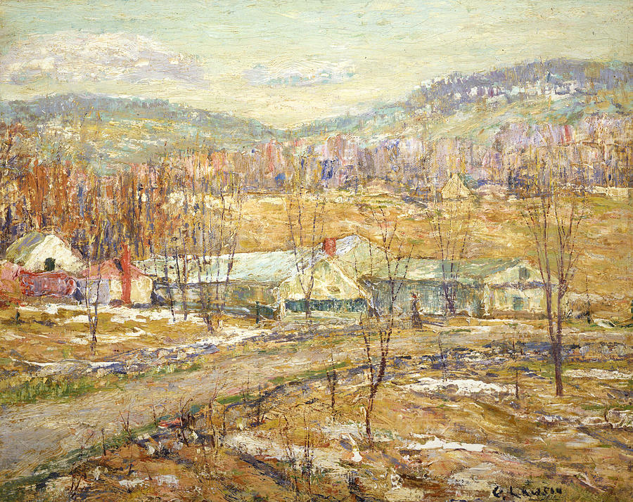 Ernest Lawson Painting - End of Winter  #1 by Ernest Lawson
