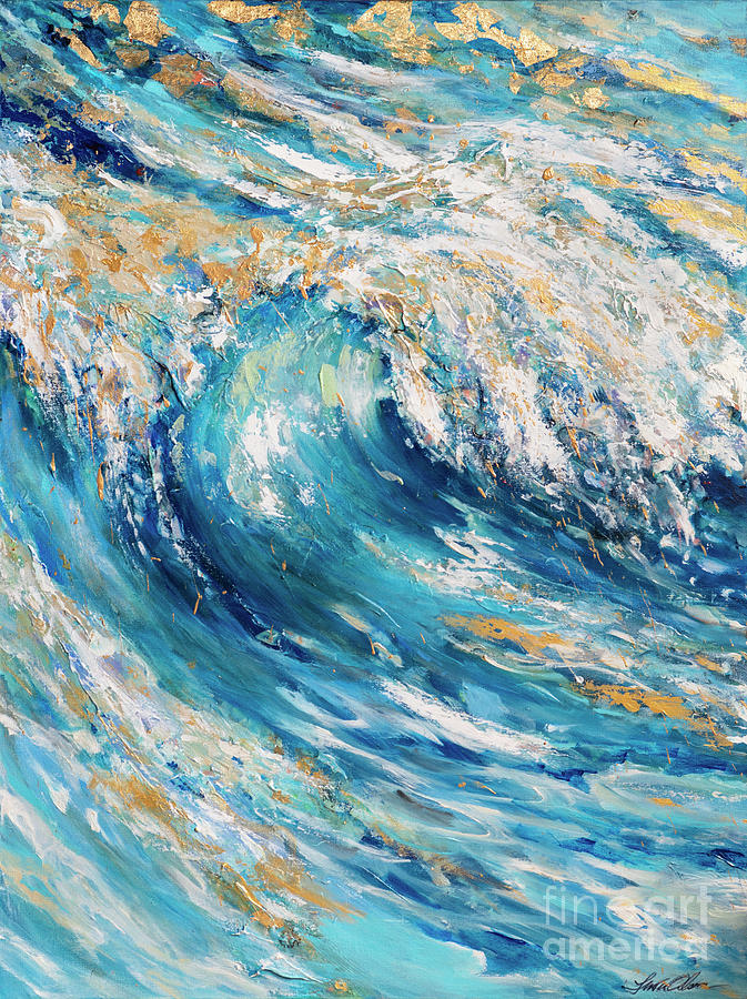 Enticing Wave Painting by Linda Olsen