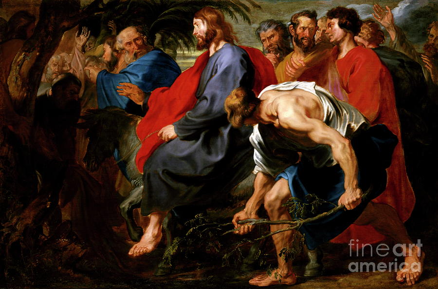 Entry of Christ into Jerusalem #1 Painting by Sir Anthony van Dyck