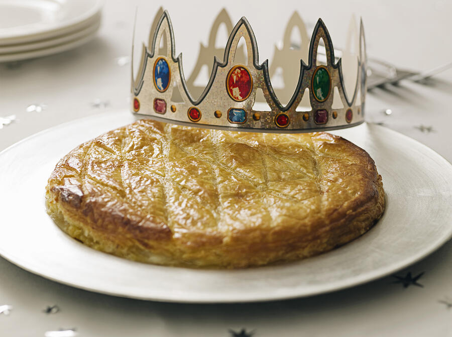 Epiphany Kings Cake with crown #1 Photograph by Jupiterimages