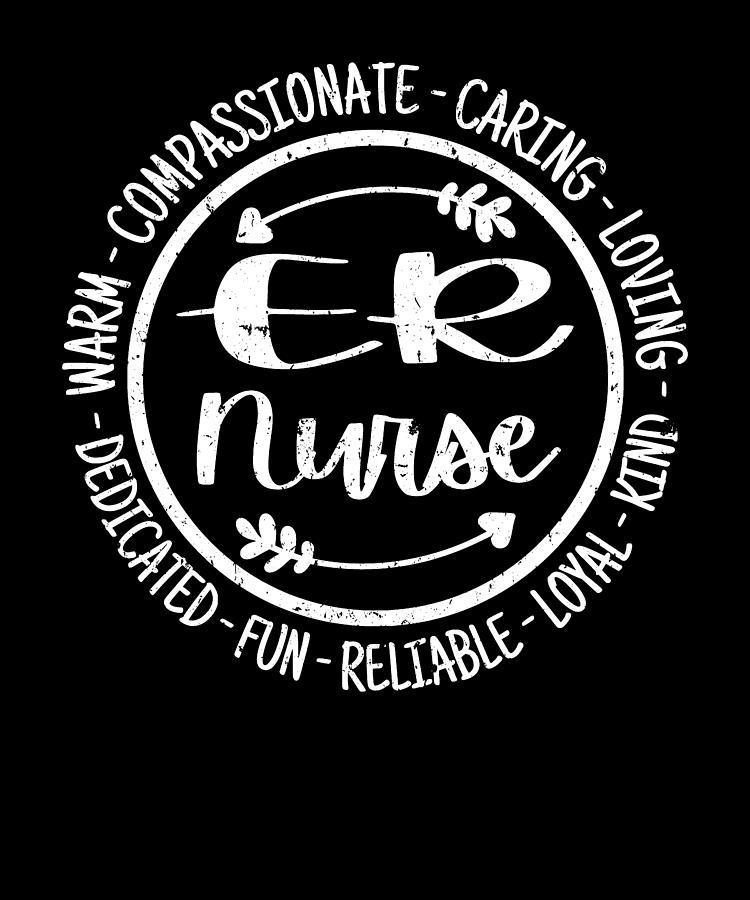 ER Nurse Emergency Nursing Squad Appreciation Vintage Digital Art by ...