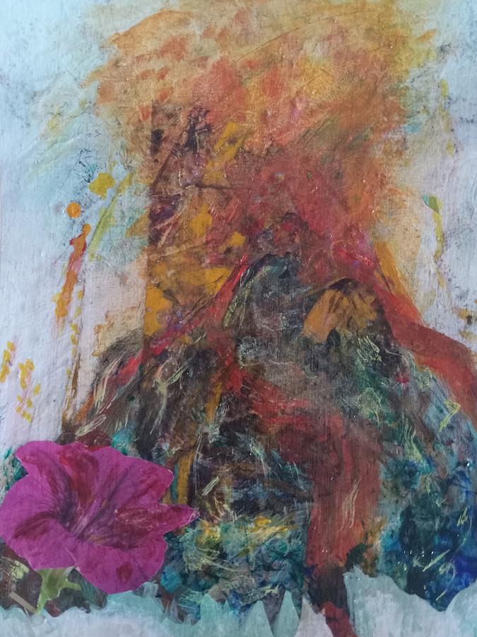 Eruption Mixed Media by Suzanne Berthier