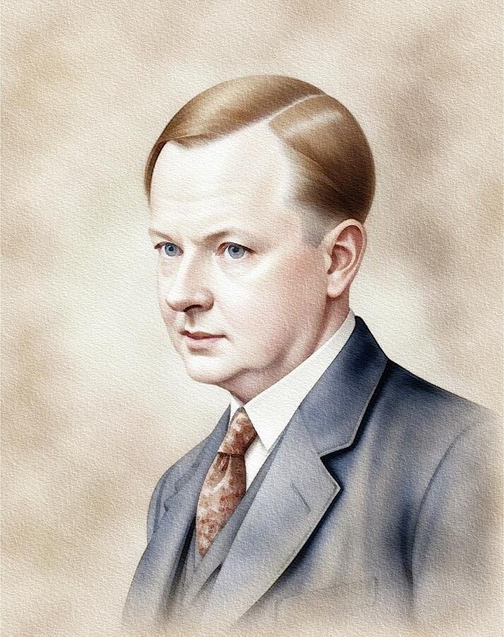 Evelyn Waugh, Literary Legend #1 Painting by Sarah Kirk - Fine Art America