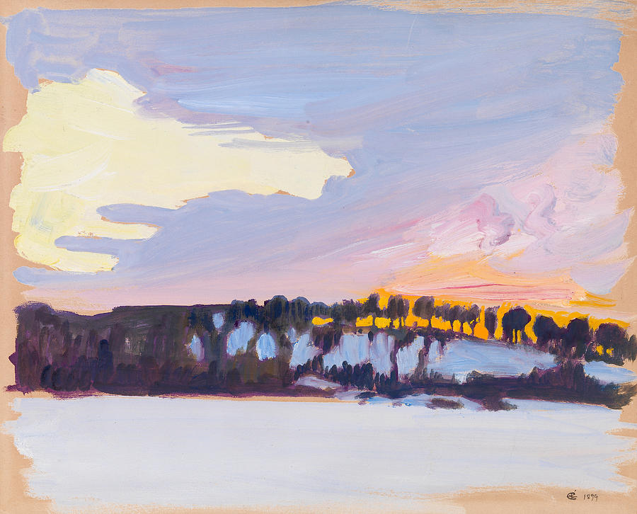 Sunset Painting - Evening Landscape #1 by Akseli Gallen-Kallela