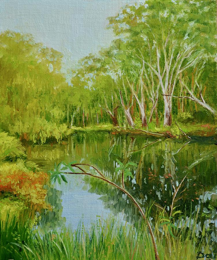 Evening On The Billabong Painting by Dai Wynn