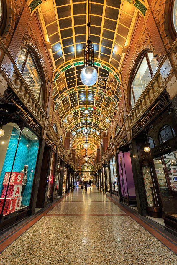 Evening shoppers in the County Arcade, Leeds, West Yorkshire #1 Photograph by Kelvinjay