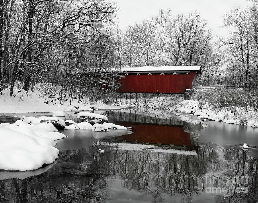 Everett Road Covered Bridge Photograph - Everett Road Covered Bridge by Joshua Clark Everett Road Covered Bridge Photograph - Everett Road Covered Bridge by Joshua Clark