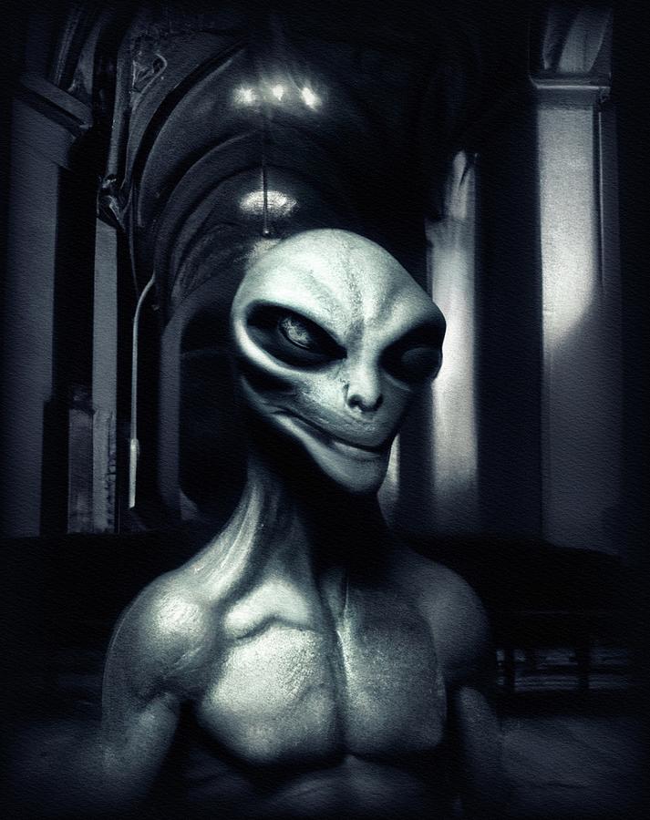 Evil Alien Painting by Raphael Terra | Pixels