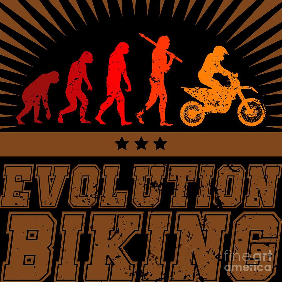 Motorcycle Digital Art - Evolution Biking Motocross #1 by Mister Tee