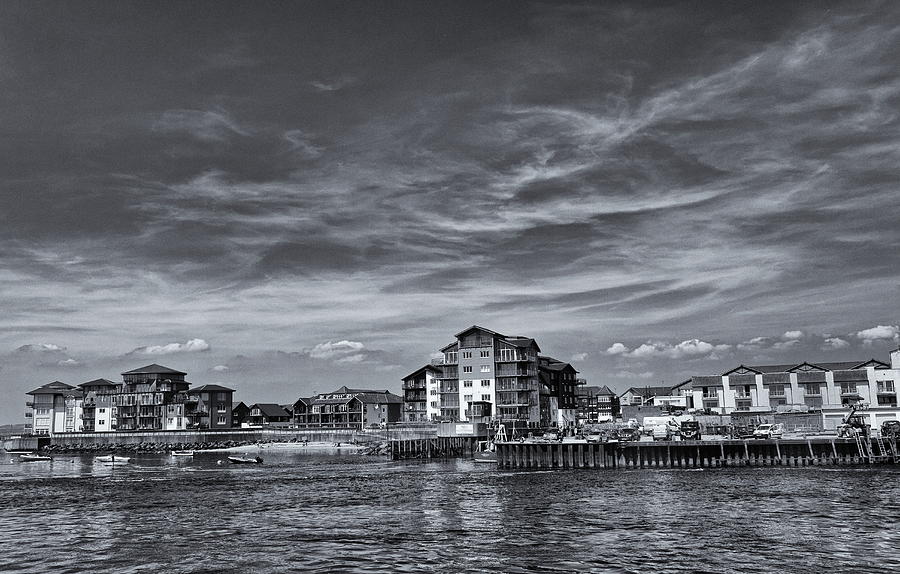 Exmouth Marina Monochrome  #1 Photograph by Jeff Townsend