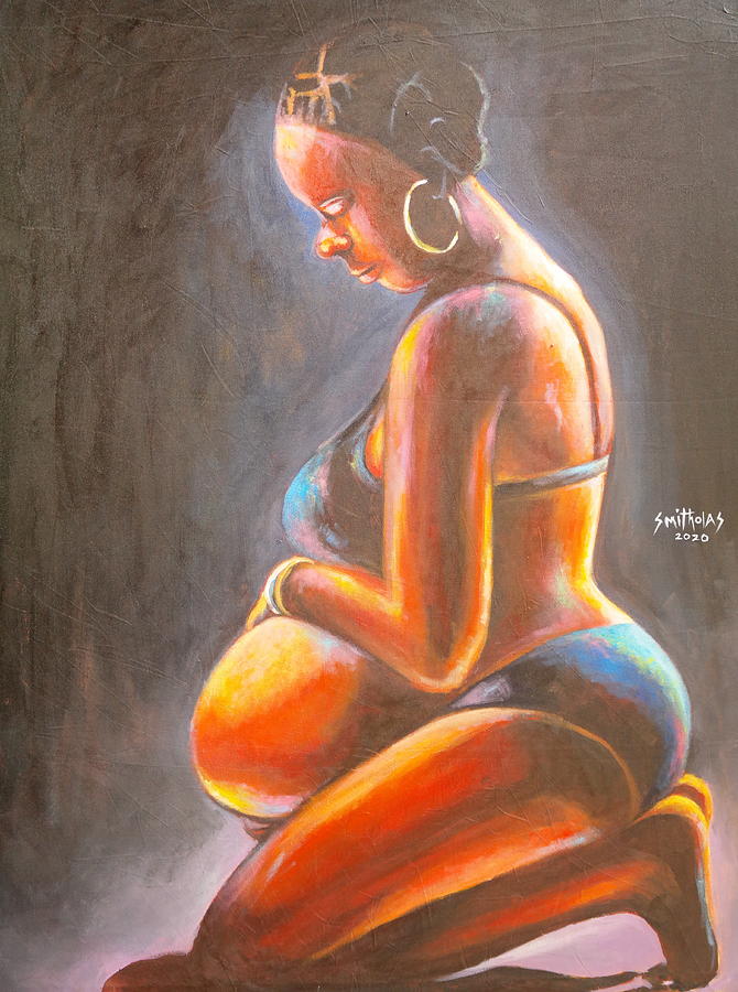 Expectant Mother #1 Painting by Olaoluwa Smith