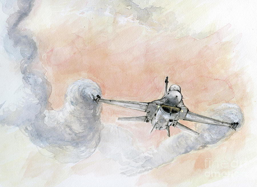 F-16 #1 Painting by Ang El