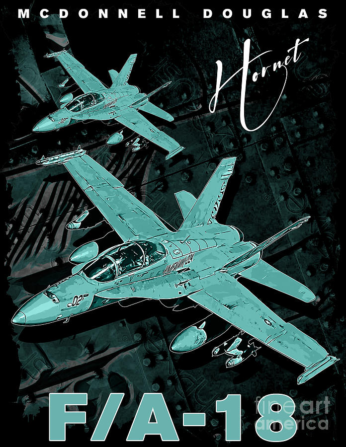 F18 Hornet Us Air Force Fighterjet Digital Art by Aerolovers Dany - Pixels