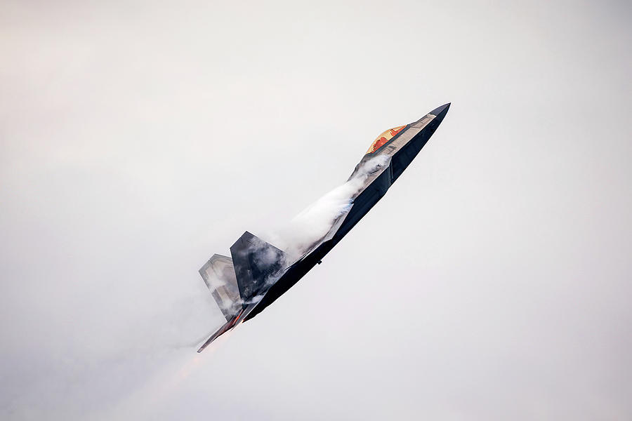 F22 Raptor with vapor Photograph by Lorraine Matti - Pixels