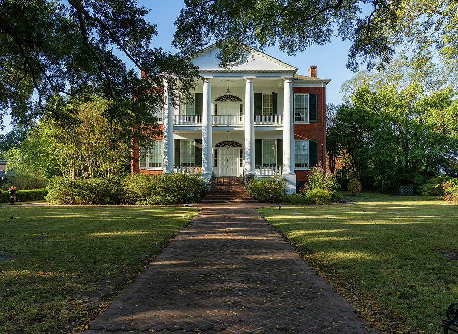 Facade of antebellum home in Natchez in Mississippi #1 Photograph by ...