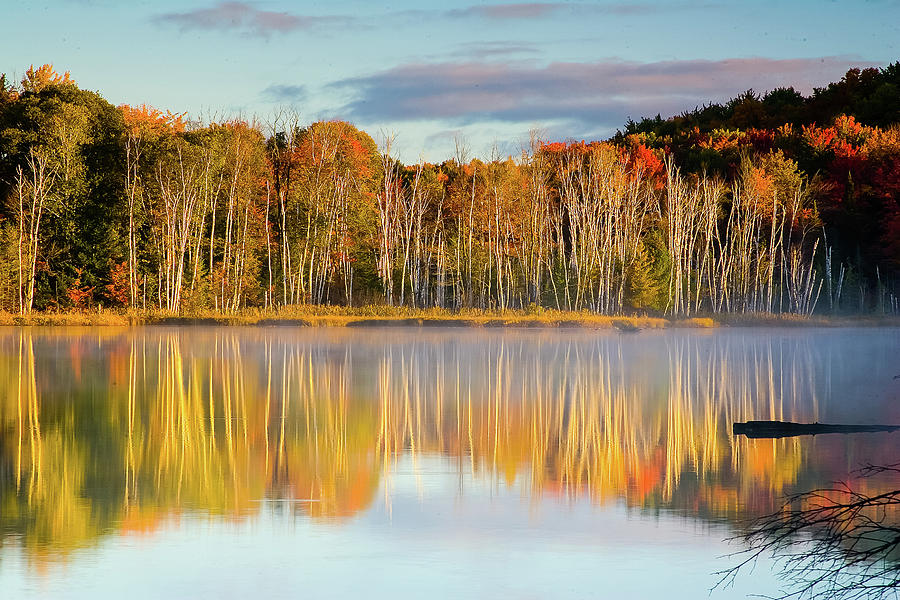 Fall colors at Council Lake, Hiawatha National Forest Photograph by