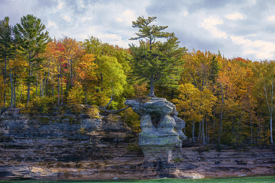Fall Colors at Pictured Rocks #1 Photograph by Ali Majdfar