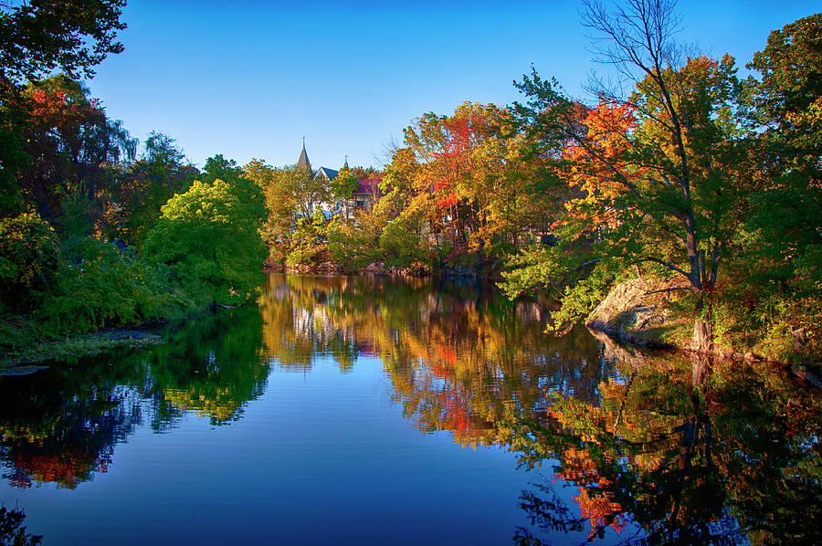 Fall Foliage River Reflections #1 Photograph by Joann Vitali