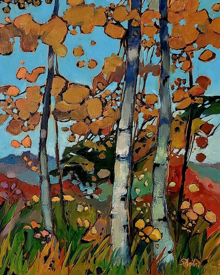 Fall Landscape  #1 Painting by Sheila Romard