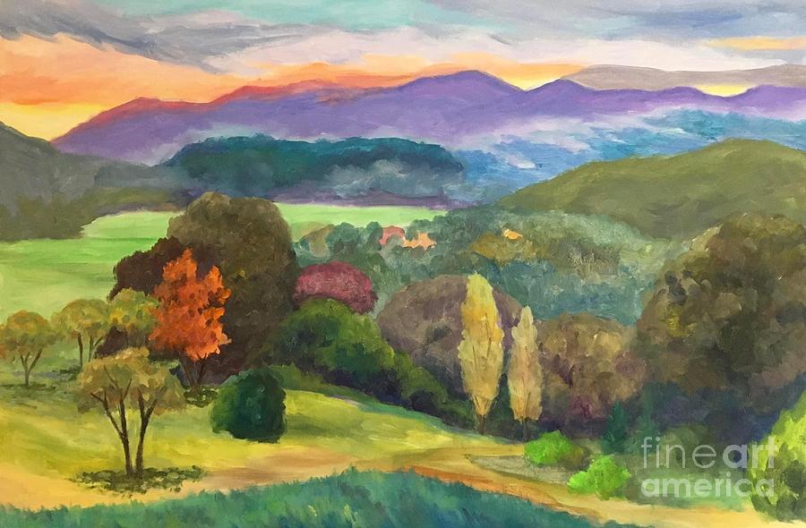 Fall Valley #1 Painting by Anne Marie Brown