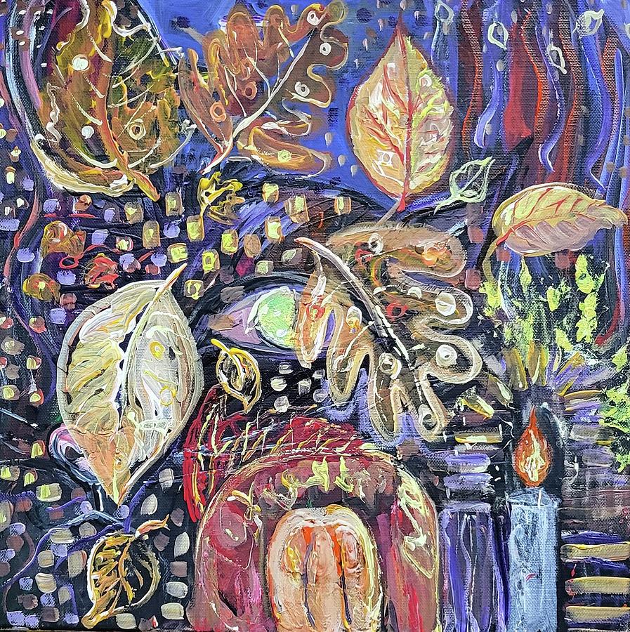 Falling Leaves #1 Painting by Evelina Popilian