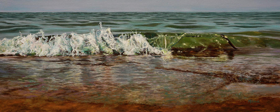 Seascape Painting - Falling Water by Morgan Adams Seascape Painting - Falling Water by Morgan Adams