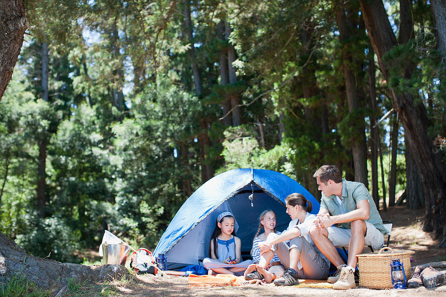 Family camping #1 Photograph by Tom Merton