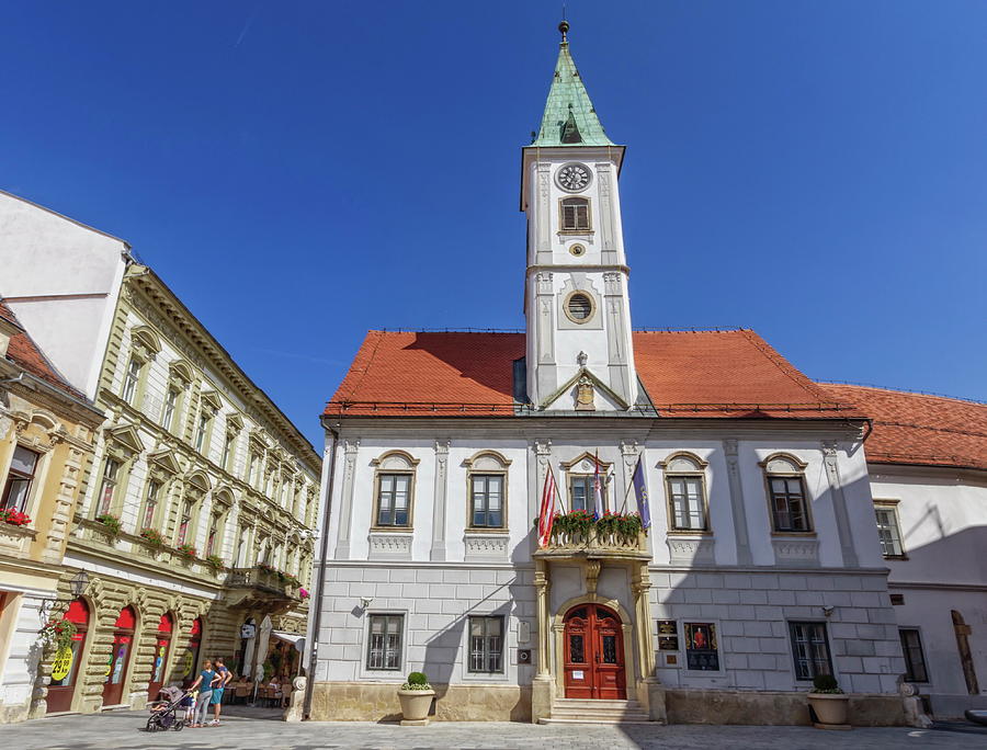 Famous city hall at King Tomislav Square in Varazdin, Croatia #1 Photograph by Elenarts - Elena Duvernay photo