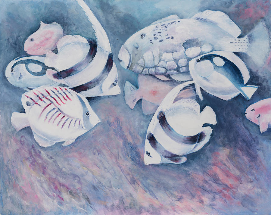 Fancy Fish #1 Painting by Nadine Button