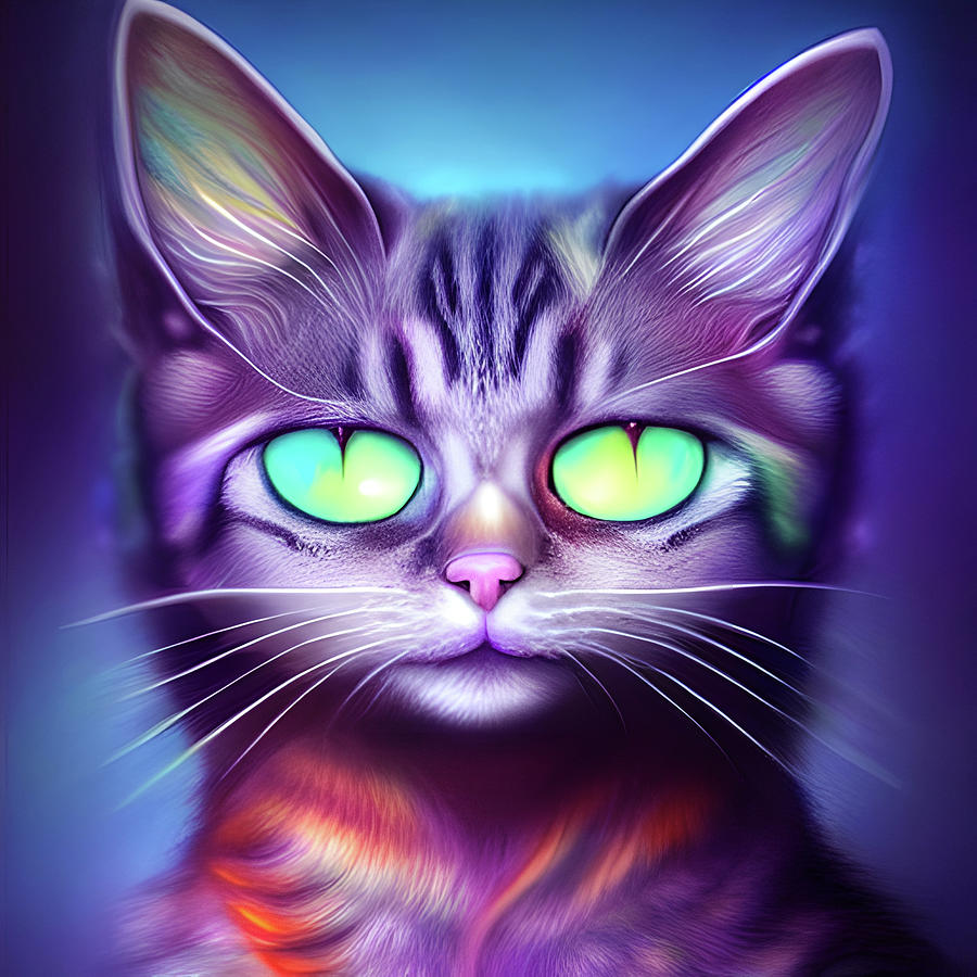 Fantasy cat Digital Art by Jed Graph - Fine Art America