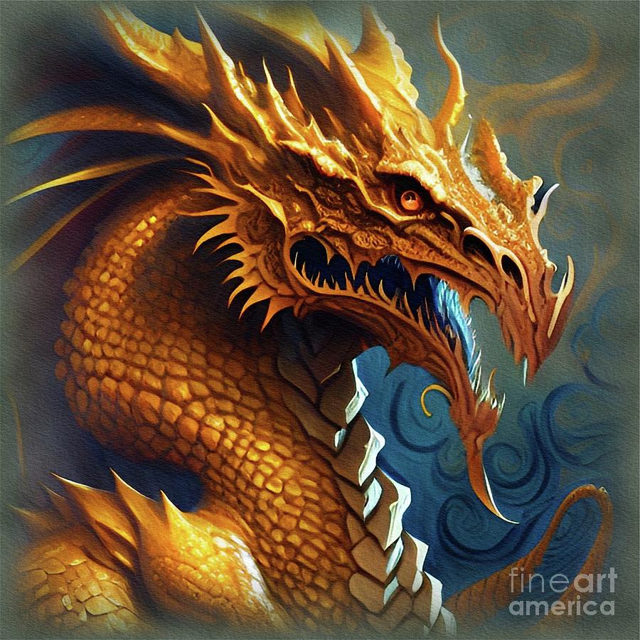 Fantasy Dragon Art Painting by Sarah Kirk - Fine Art America