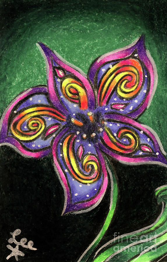 Fantasy Flower #1 Painting by Dorothy Lee