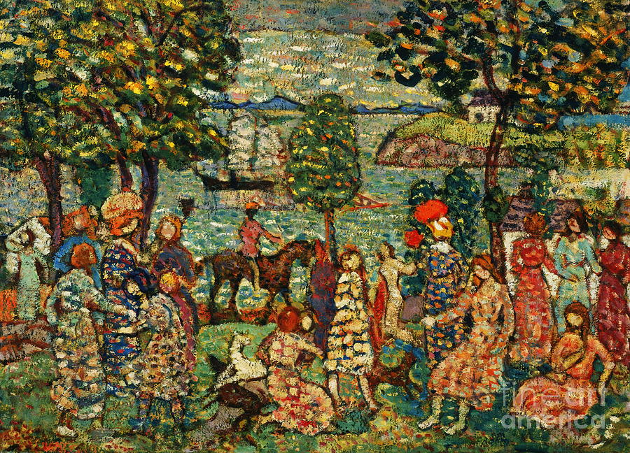 Fantasy #1 Painting by Maurice Prendergast