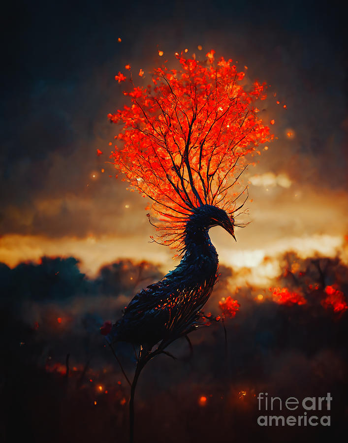 Fantasy Peacock Digital Art By Allan Swart Fine Art America