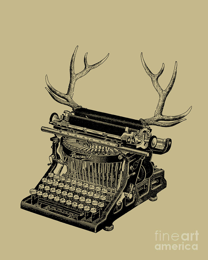 Fantasy Mixed Media - Fantasy typewriter #1 by Madame Memento