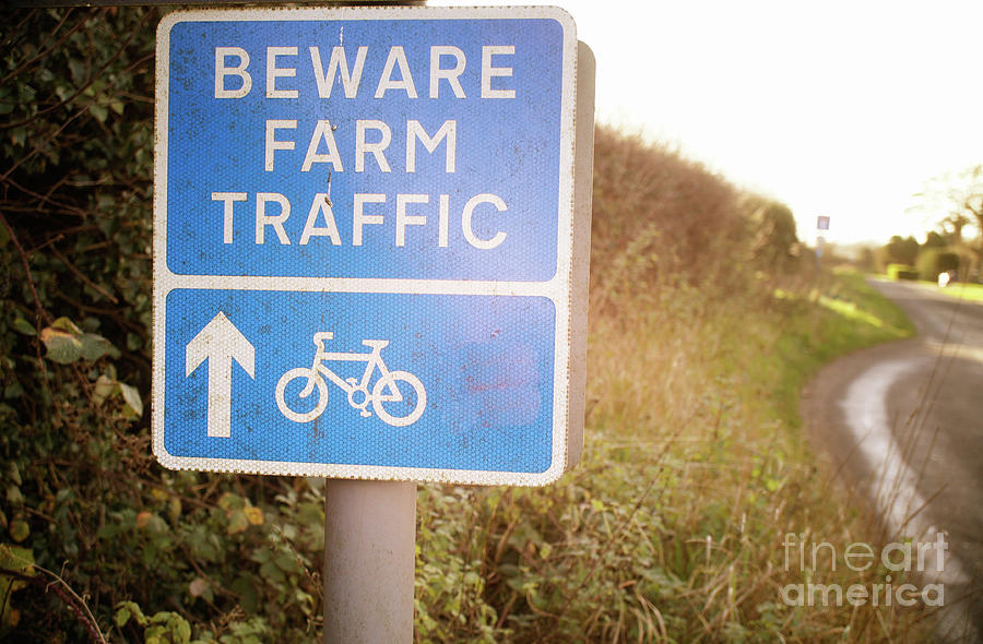 Farm traffic sign #1 Photograph by Tom Gowanlock