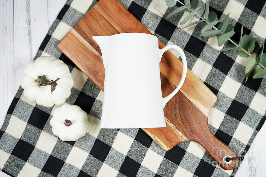 Farmhouse kitchen craft product mockup with farmhouse style decor flatlay. #1 Photograph by Milleflore Images