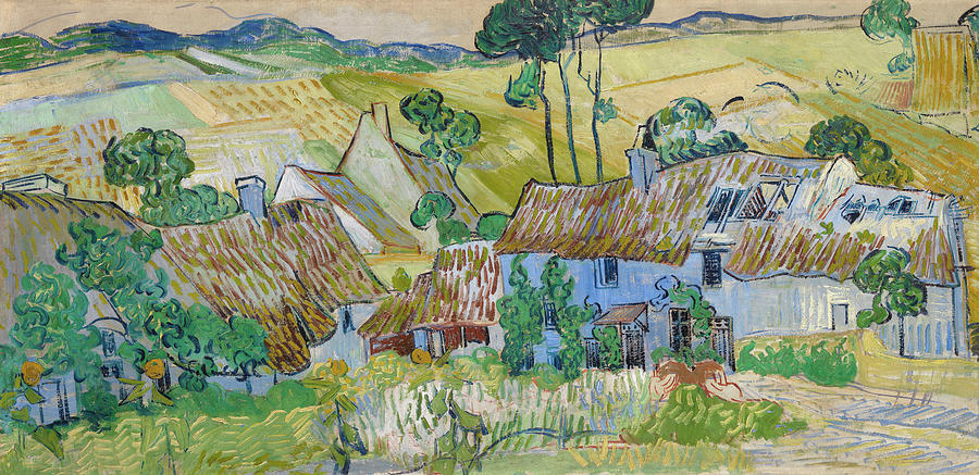 Farms near Auvers  #4 Painting by Vincent van Gogh