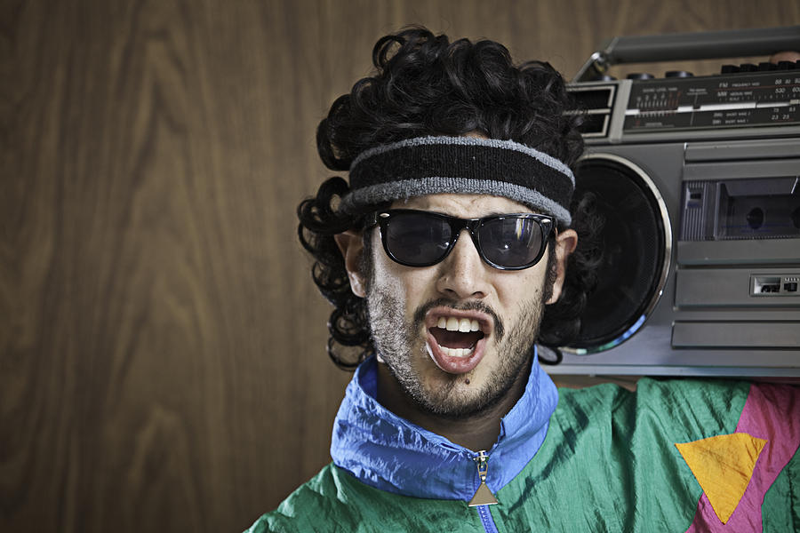 Fashion of the 1980s & 90s With Boombox #1 Photograph by RyanJLane