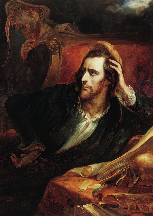 Faust in his Cabinet, from 1849 Painting by Ary Scheffer