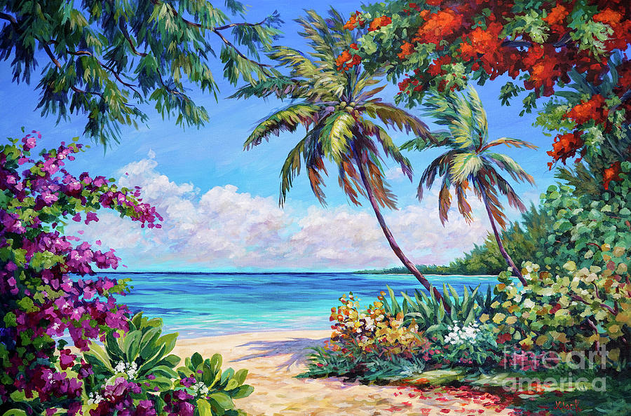 Paradise Painting - Favorite Beach #1 by John Clark