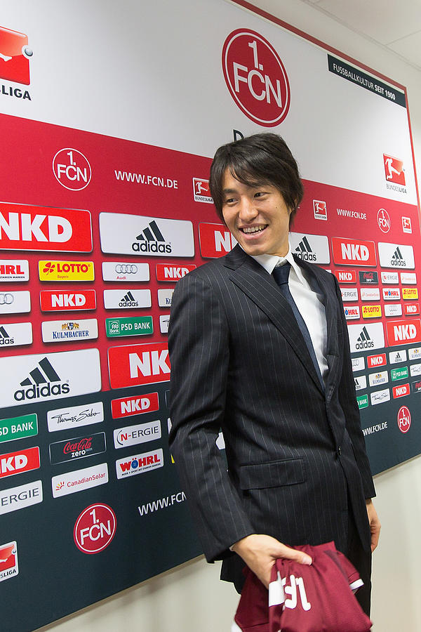 1. FC Nuernberg Presents New Player Mu Kanazaki - Press Conference Photograph by Thomas Langer
