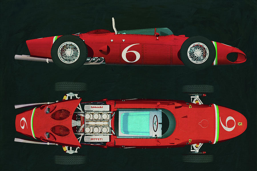 Ferrari 156 Shark Nose 1961 #1 Painting by Jan Keteleer