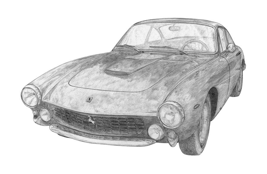 Ferrari Drawing - Ferrari 250GT #1 by Amila Maestro