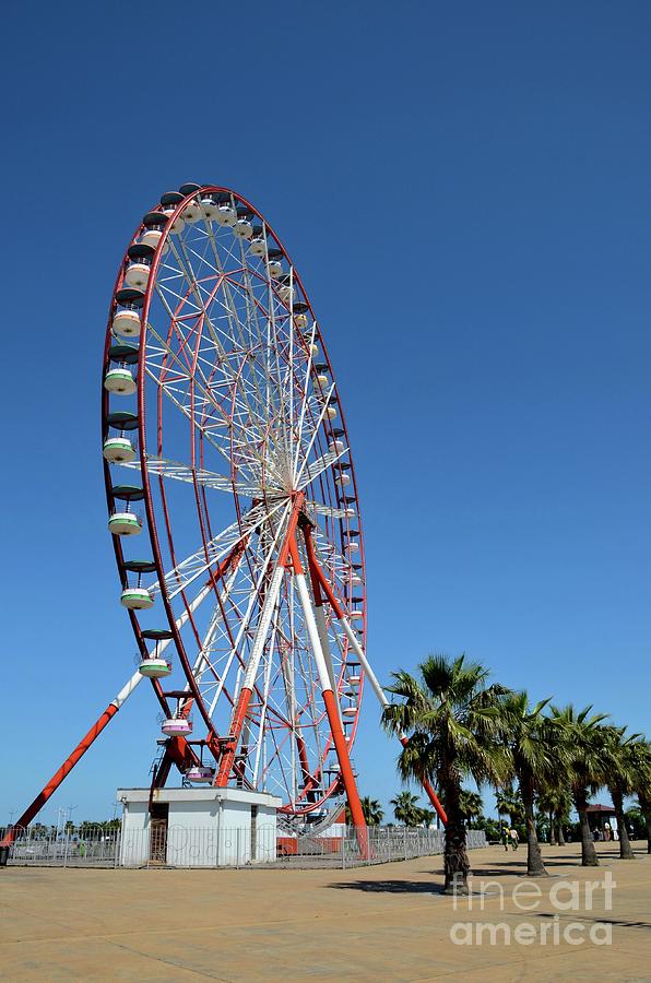 Ferris Wheel At Miracle Amusement Park At Waterfront Batumi Georgia Photograph